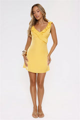 Bright Season Mini Dress Yellow